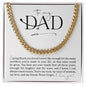 To My Dad Stainless Steel Cuban Chain Link Necklace