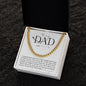 To My Dad Stainless Steel Cuban Chain Link Necklace