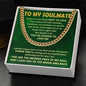 To My Soulmate Cuban Link Chain