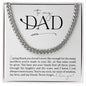 To My Dad Stainless Steel Cuban Chain Link Necklace