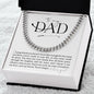 To My Dad Stainless Steel Cuban Chain Link Necklace
