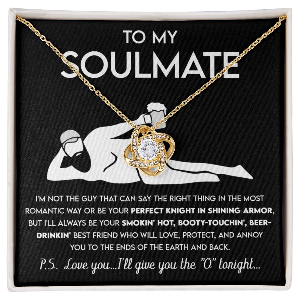 To My Soulmate Love Knot Necklace