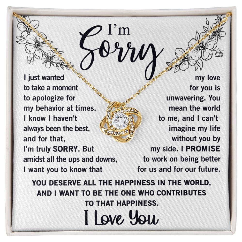 I'm Sorry Love Knot Necklace