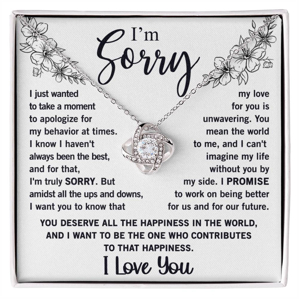 I'm Sorry Love Knot Necklace