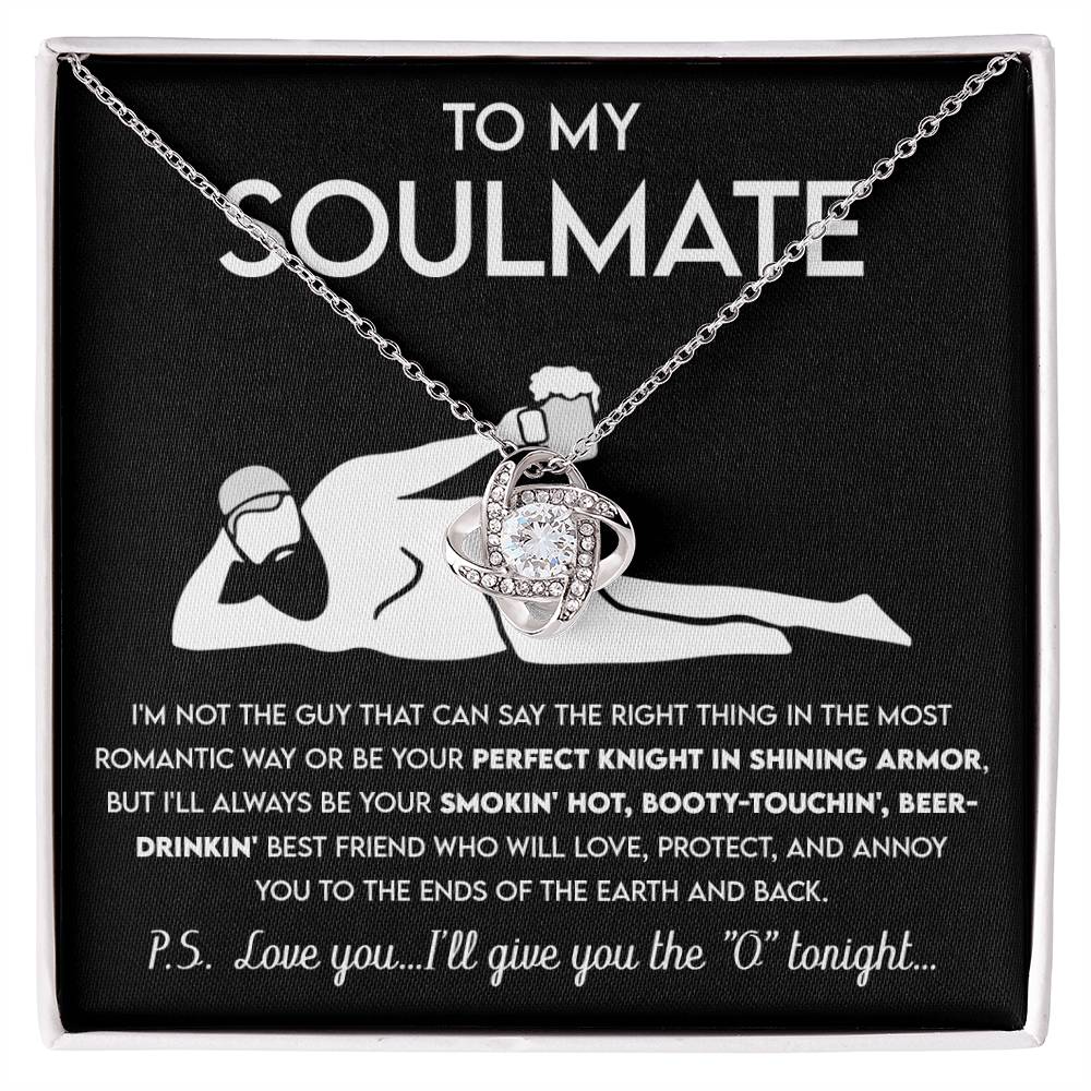 To My Soulmate Love Knot Necklace