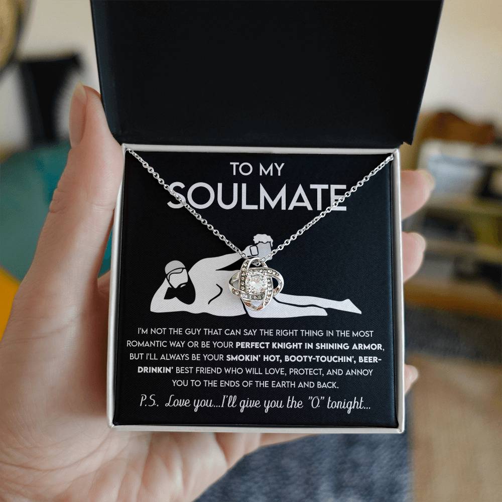 To My Soulmate Love Knot Necklace