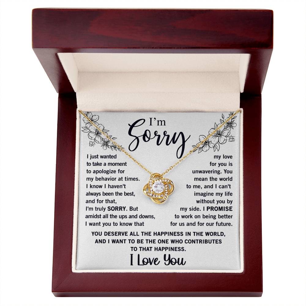 I'm Sorry Love Knot Necklace
