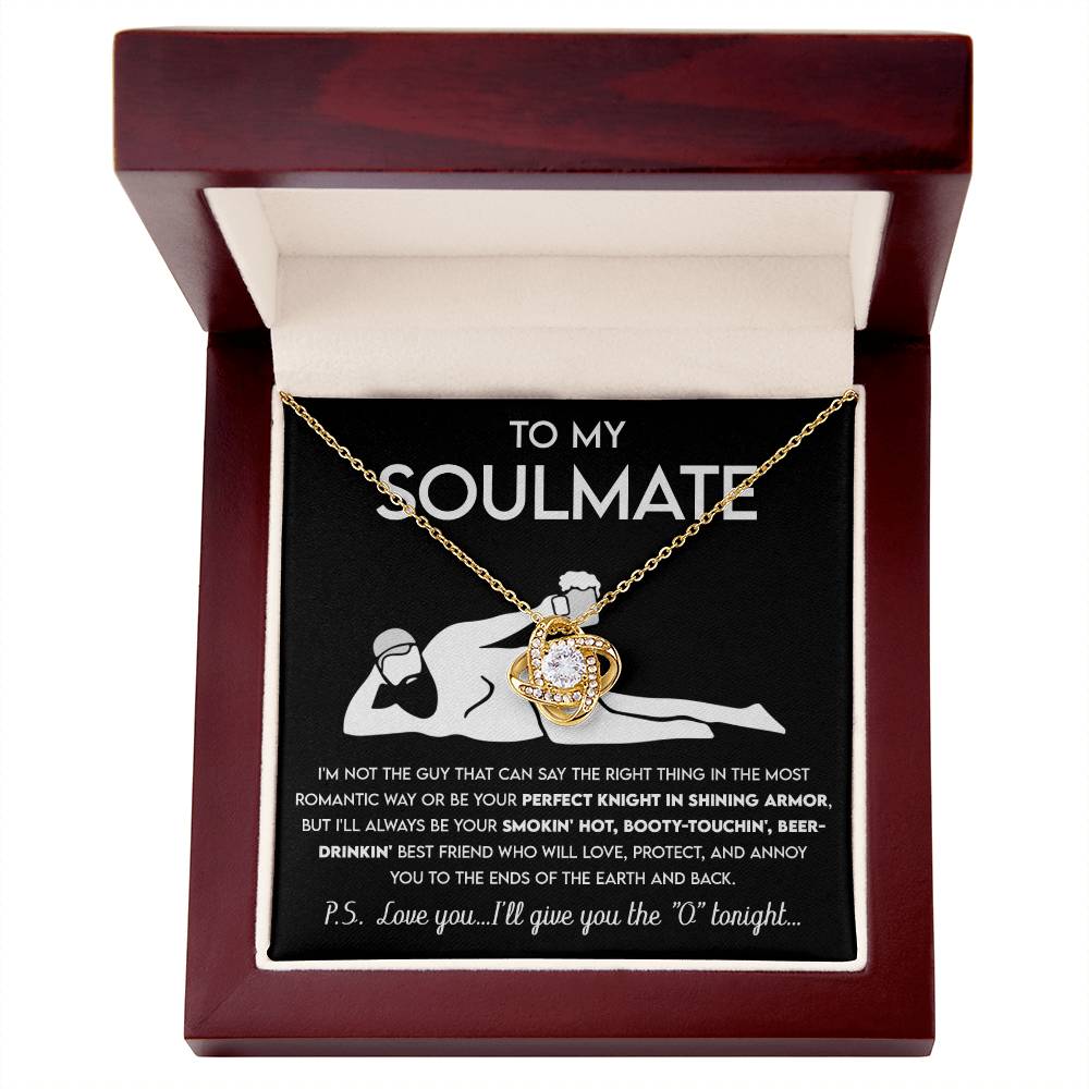 To My Soulmate Love Knot Necklace