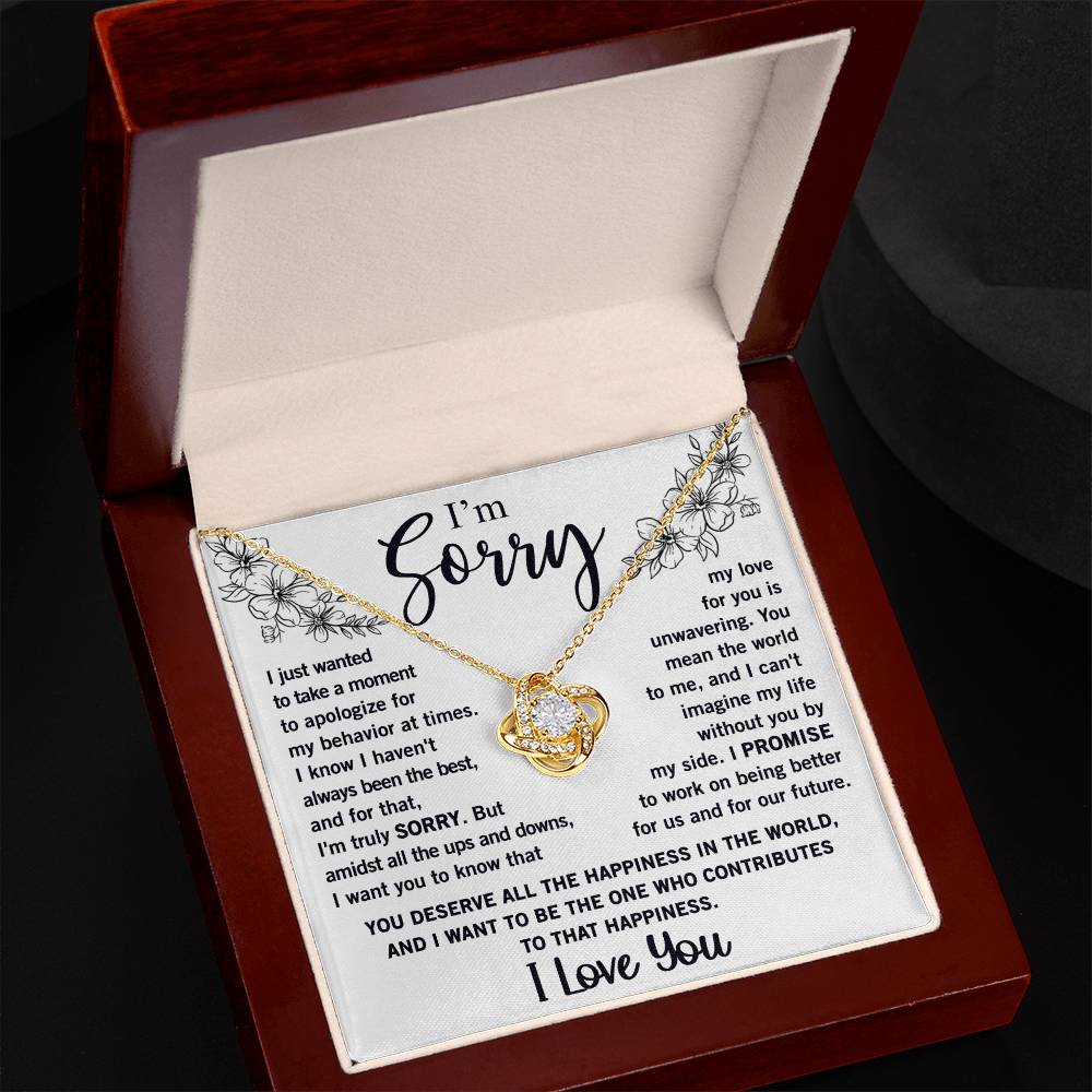I'm Sorry Love Knot Necklace