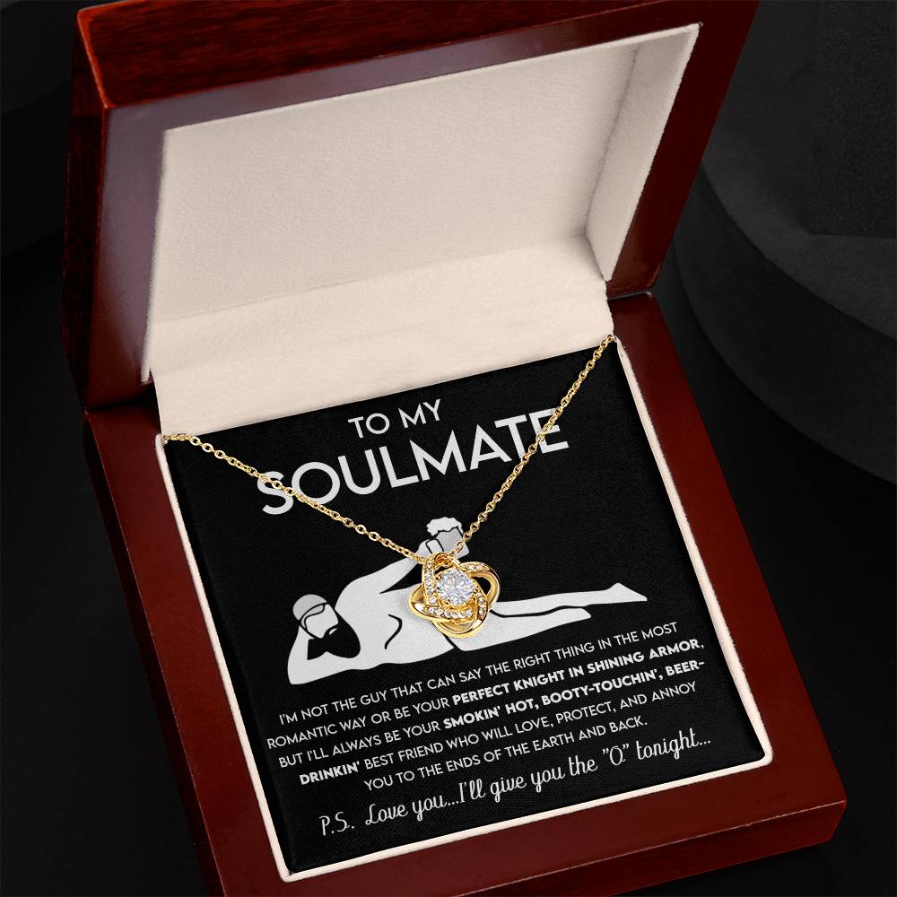 To My Soulmate Love Knot Necklace