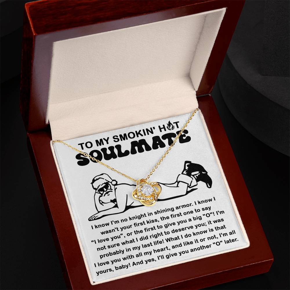To My Smokin' Hot Soulmate Santa Love Knot Necklace