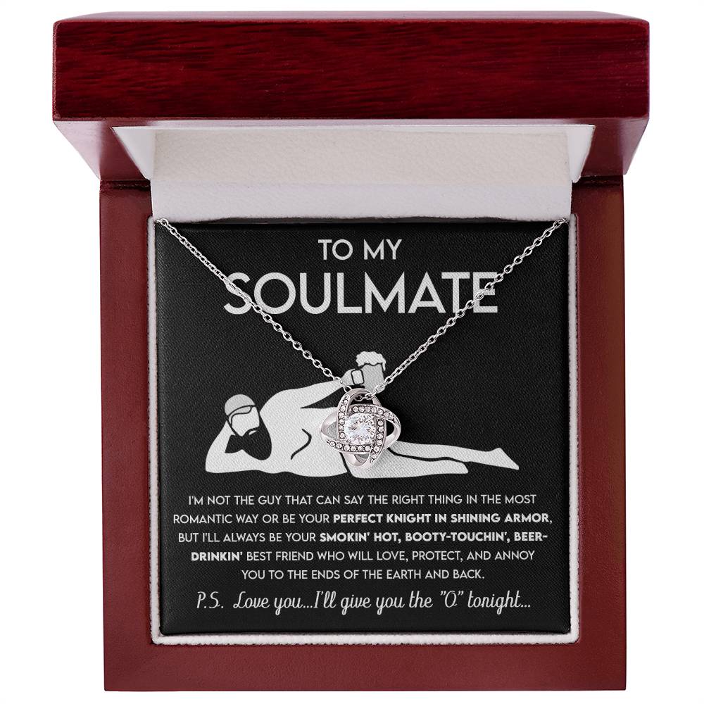 To My Soulmate Love Knot Necklace