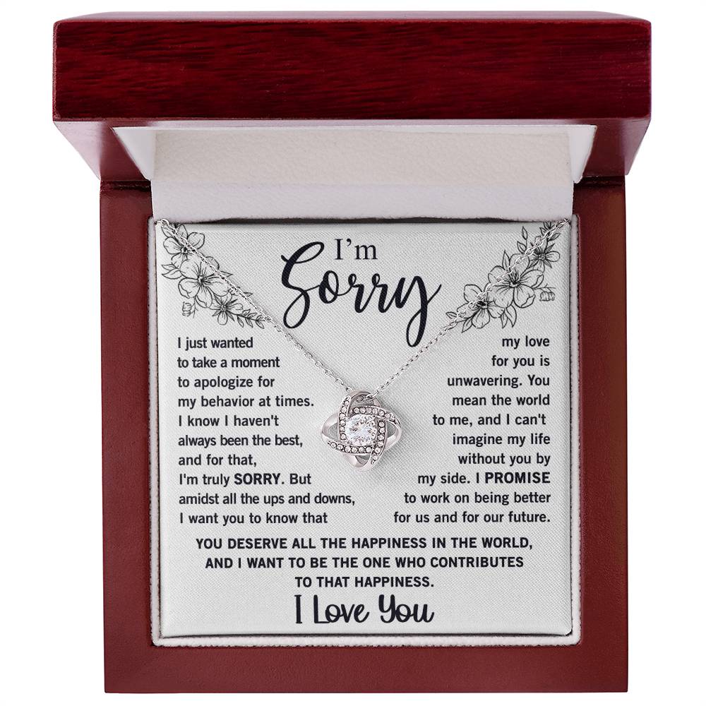 I'm Sorry Love Knot Necklace