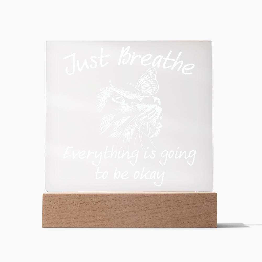 Just Breathe Acrylic Plaque