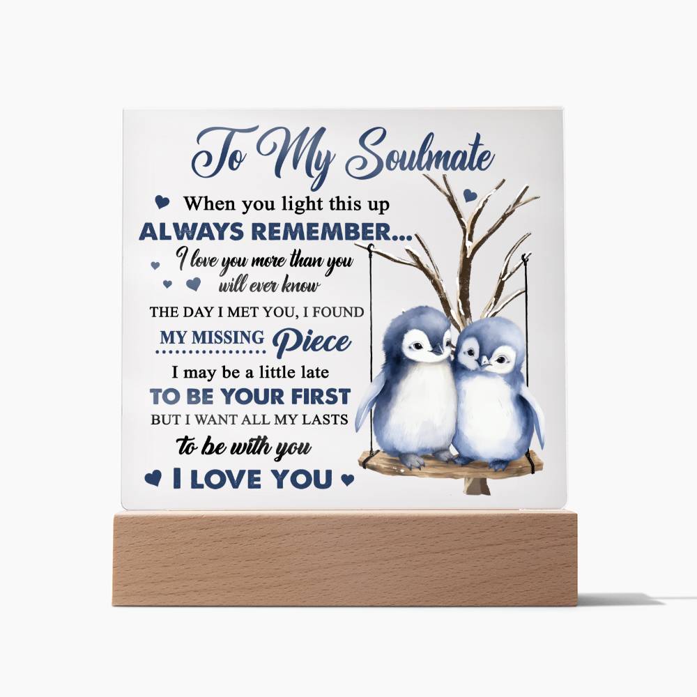To My Soulmate Love Birds Acrylic
