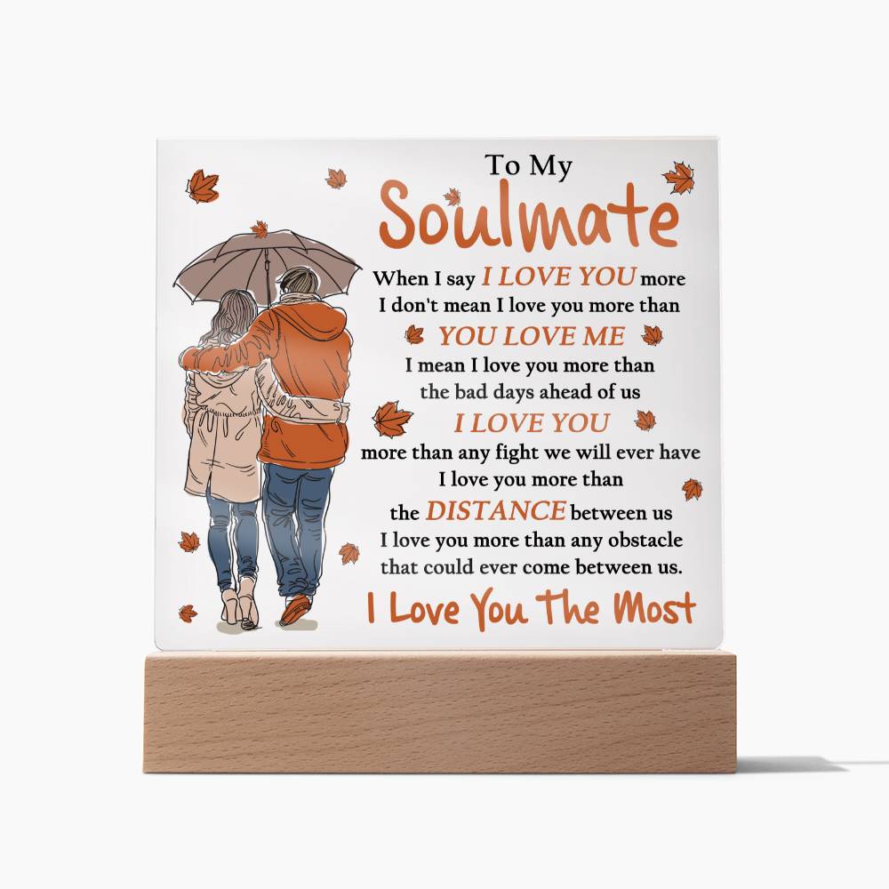 To My Soulmate Fall-themed Acrylic Plaque