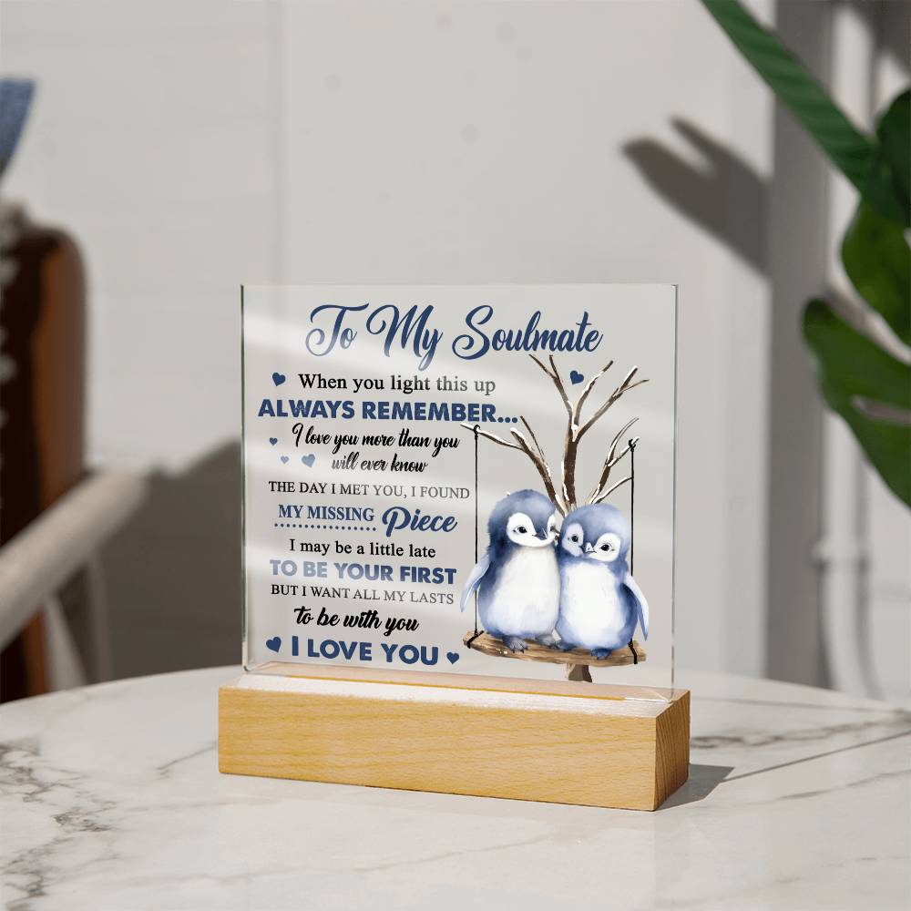To My Soulmate Love Birds Acrylic