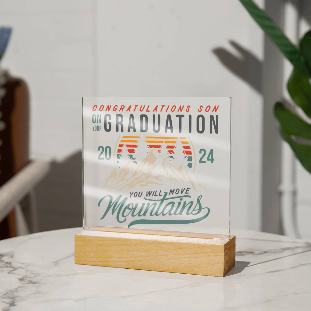 Congratulations Son Acrylic Plaque