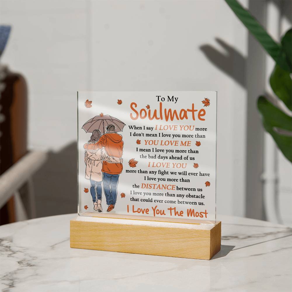 To My Soulmate Fall-themed Acrylic Plaque