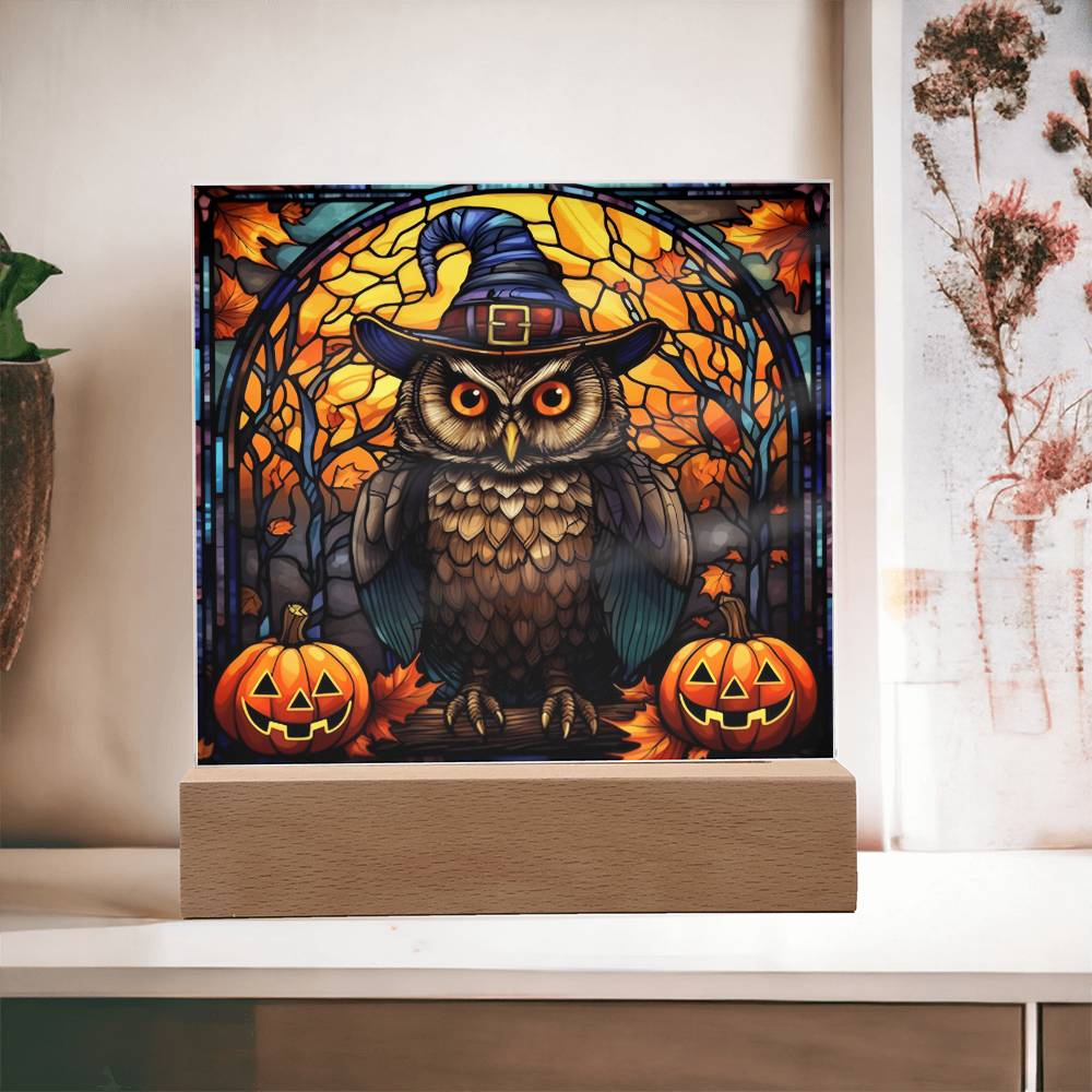 Owl Stained Glass Acrylic