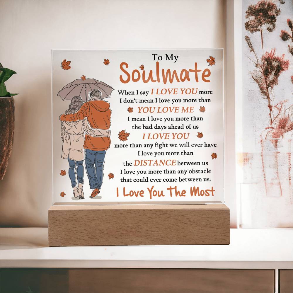 To My Soulmate Fall-themed Acrylic Plaque