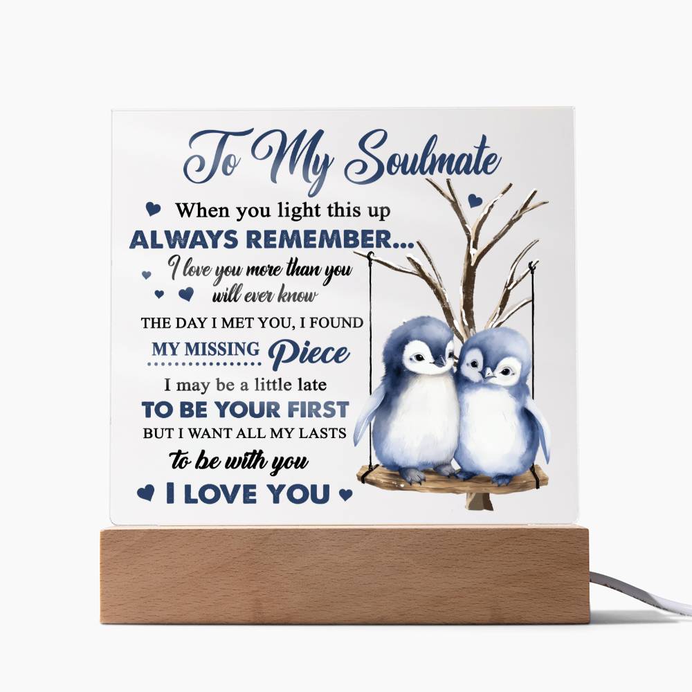 To My Soulmate Love Birds Acrylic