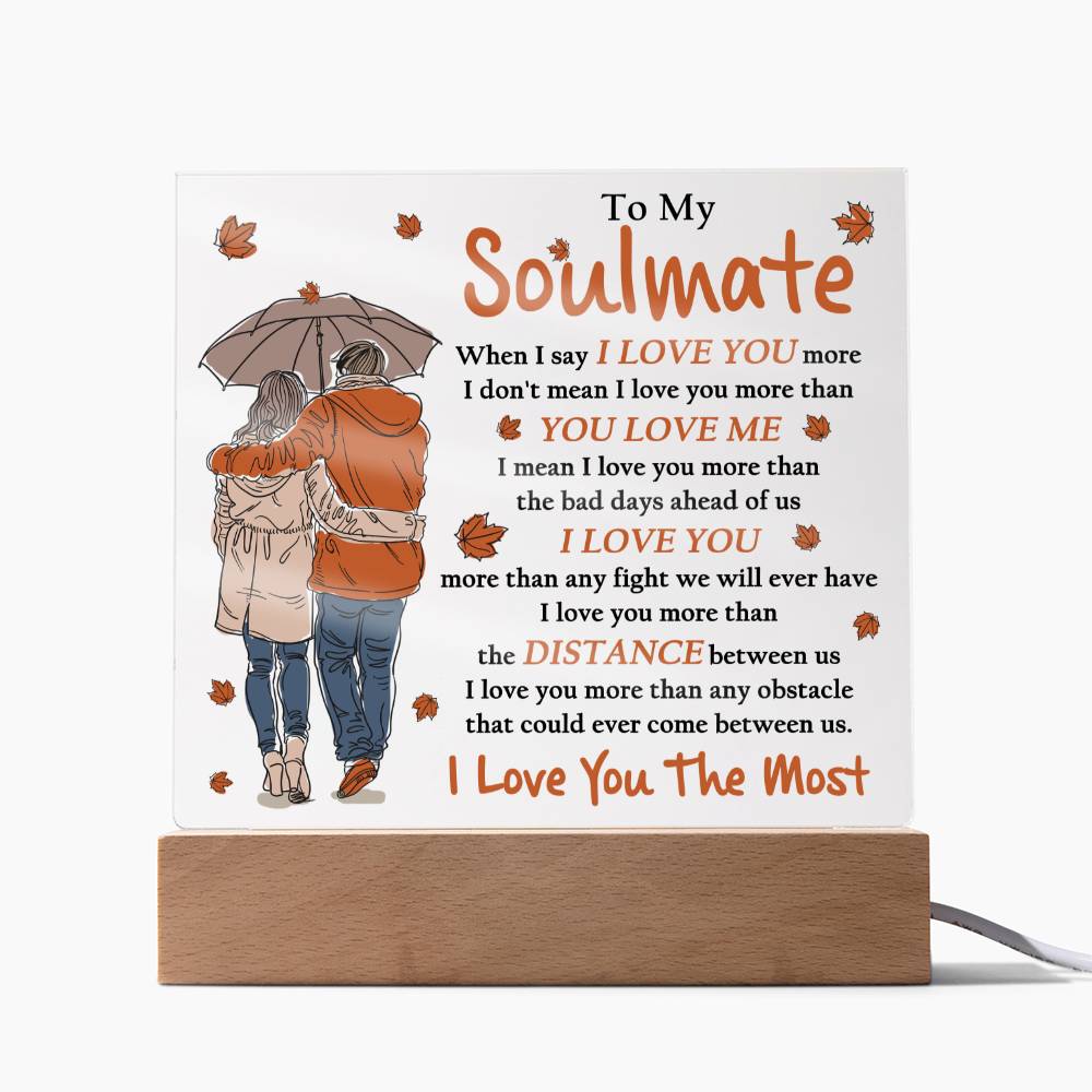 To My Soulmate Fall-themed Acrylic Plaque