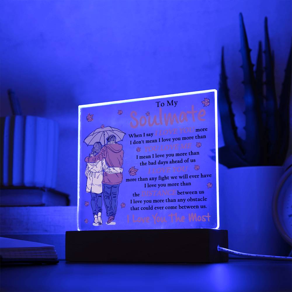 To My Soulmate Fall-themed Acrylic Plaque