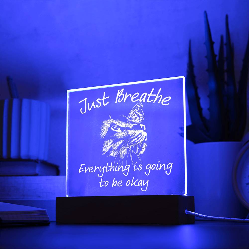 Just Breathe Acrylic Plaque