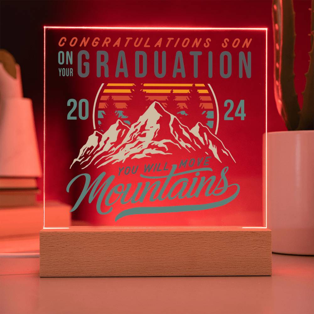 Congratulations Son Acrylic Plaque
