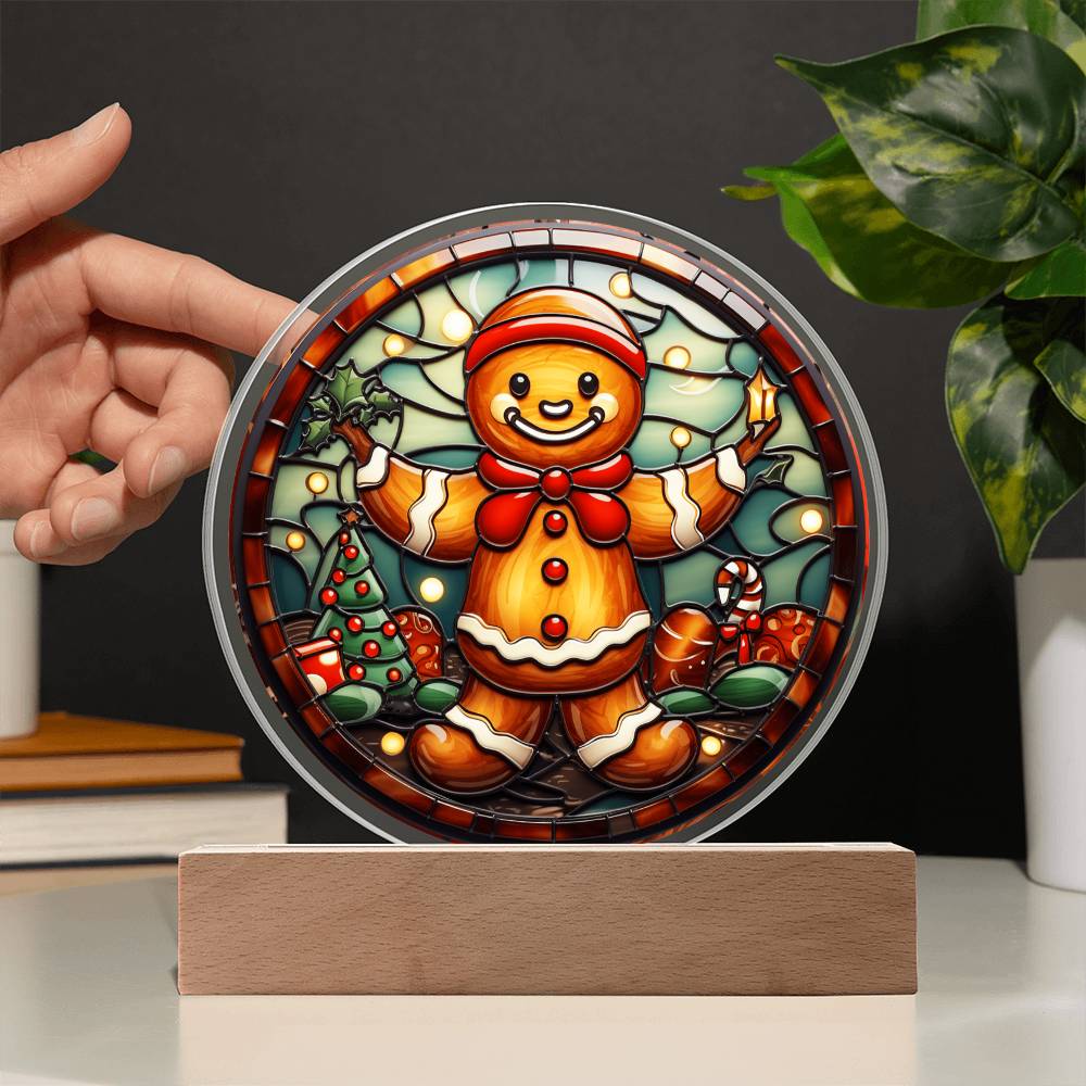 Christmas Gingerbread Man Acrylic Plaque
