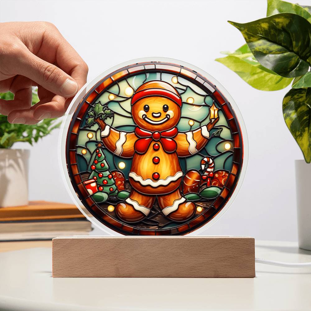 Christmas Gingerbread Man Acrylic Plaque
