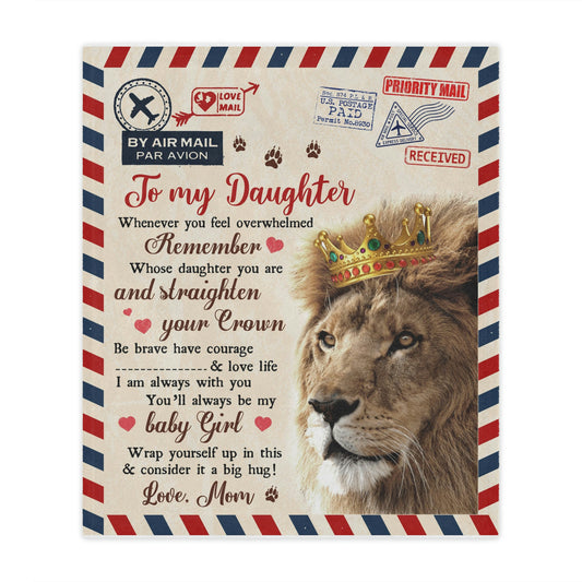 To My Daughter Minky Blanket