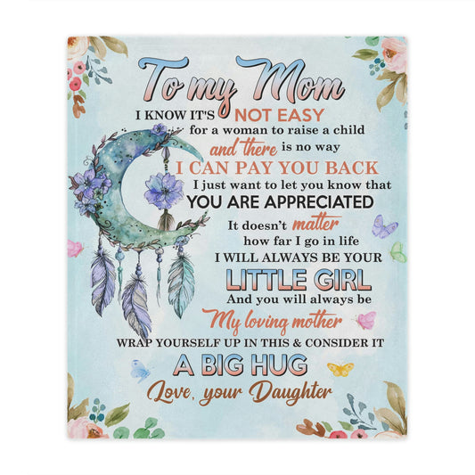To My Mom Minky Blanket