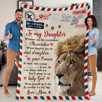 To My Daughter Minky Blanket