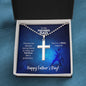 To My Fishing Dad| Stainless Steel Cross Necklace
