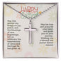 Happy Easter Stainless Cross Necklace with Ball Chain