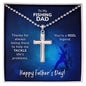 To My Fishing Dad| Stainless Steel Cross Necklace