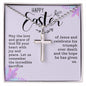 Happy Easter Stainless Cross Necklace with Ball Chain