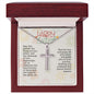 Happy Easter Stainless Cross Necklace with Ball Chain