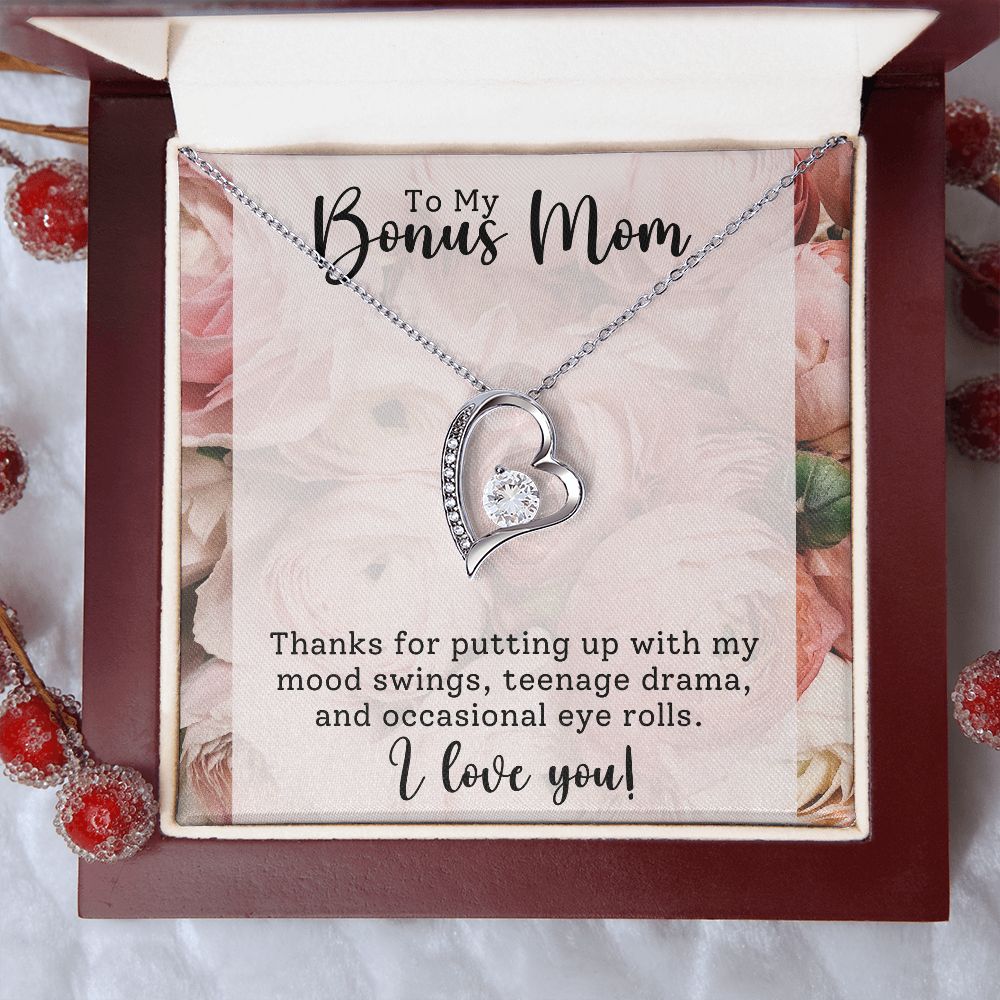 To My Bonus Mom Forever Love Necklace