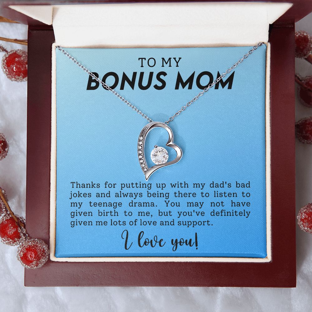To My Bonus Mom Forever Love Necklace