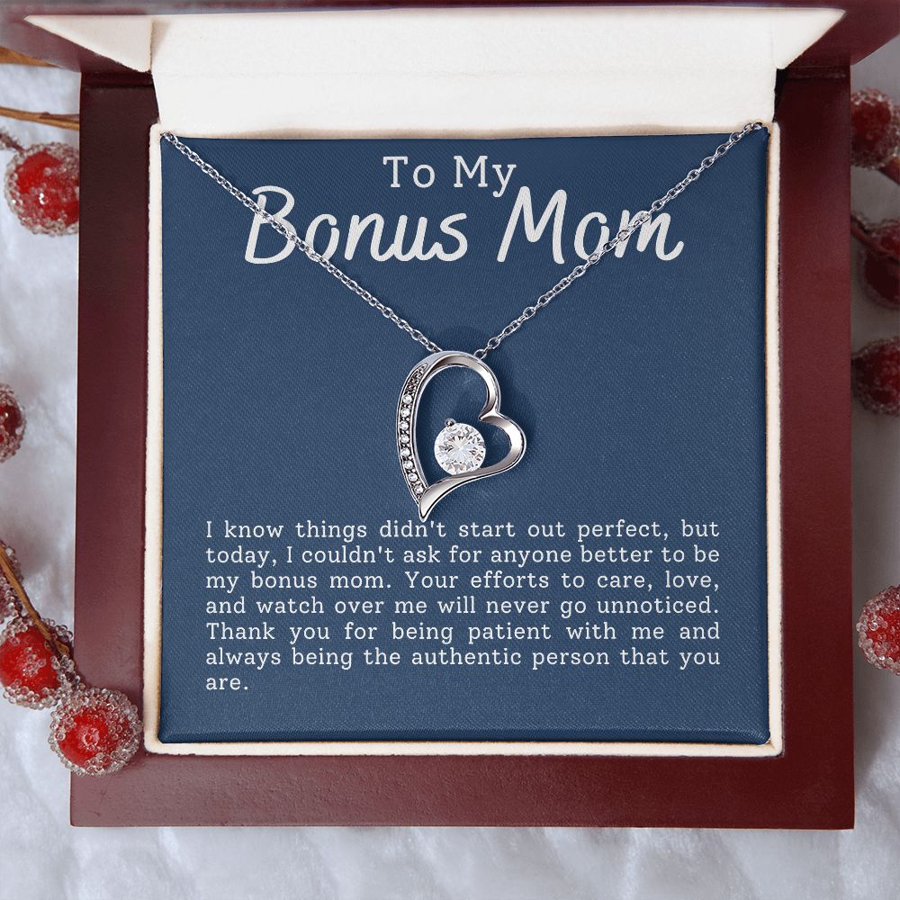 To My Bonus Mom Forever Love Necklace