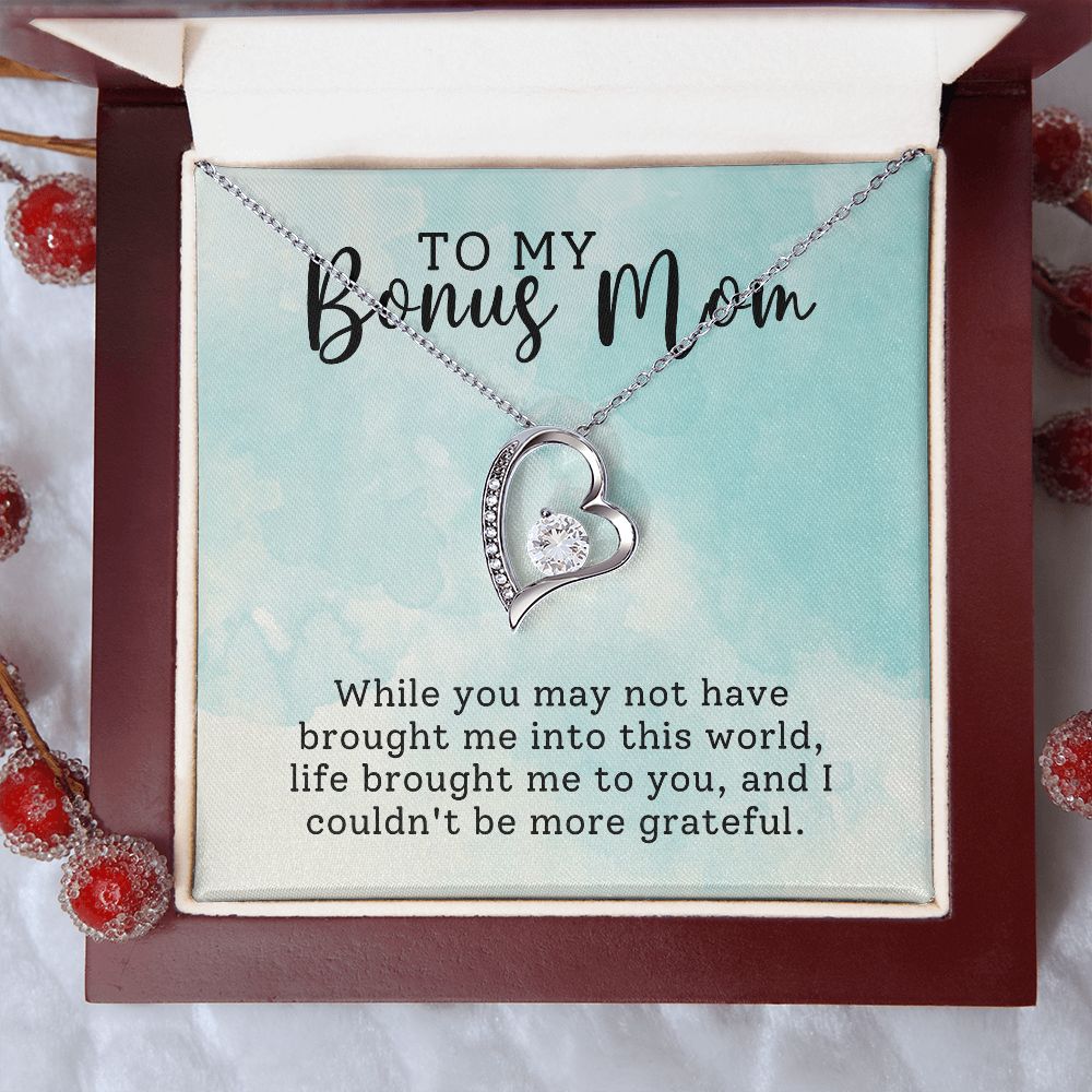 To My Bonus Mom Forever Love Necklace