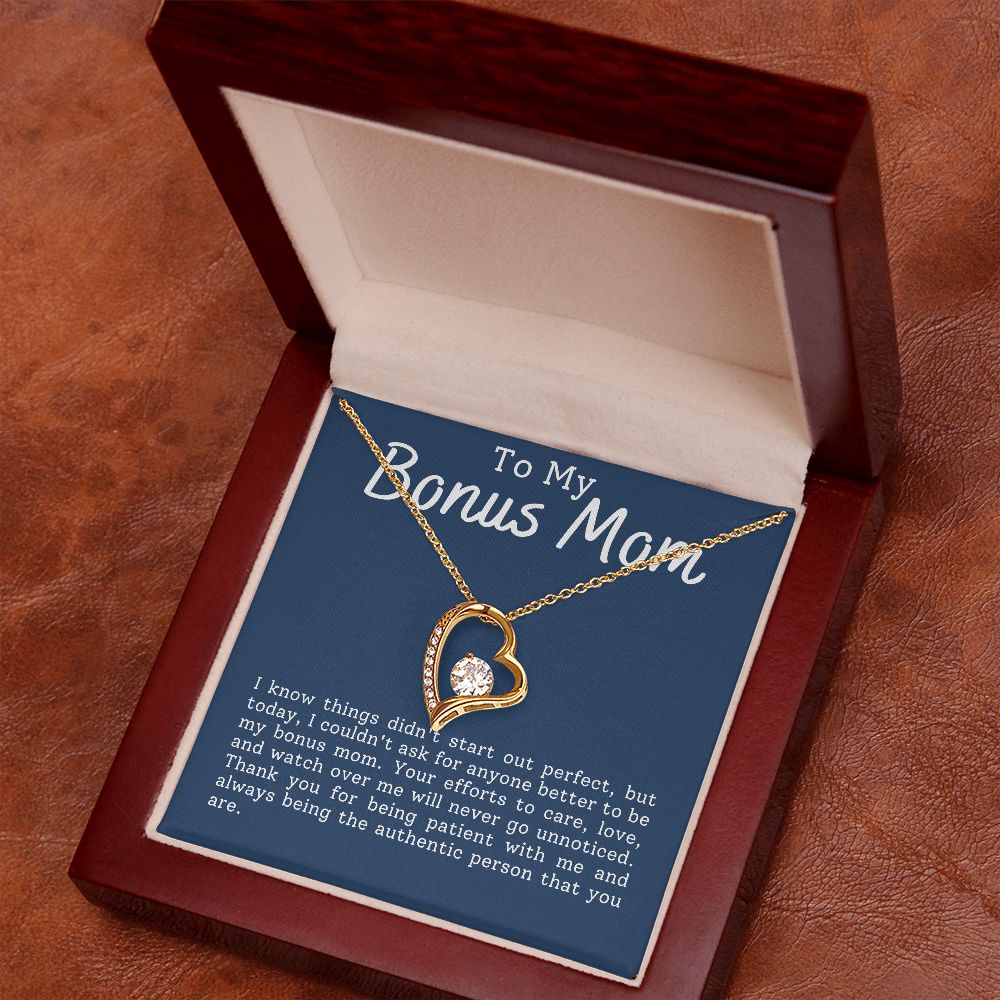 To My Bonus Mom Forever Love Necklace