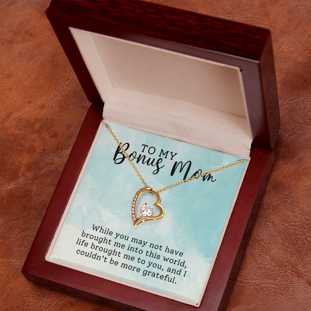 To My Bonus Mom Forever Love Necklace