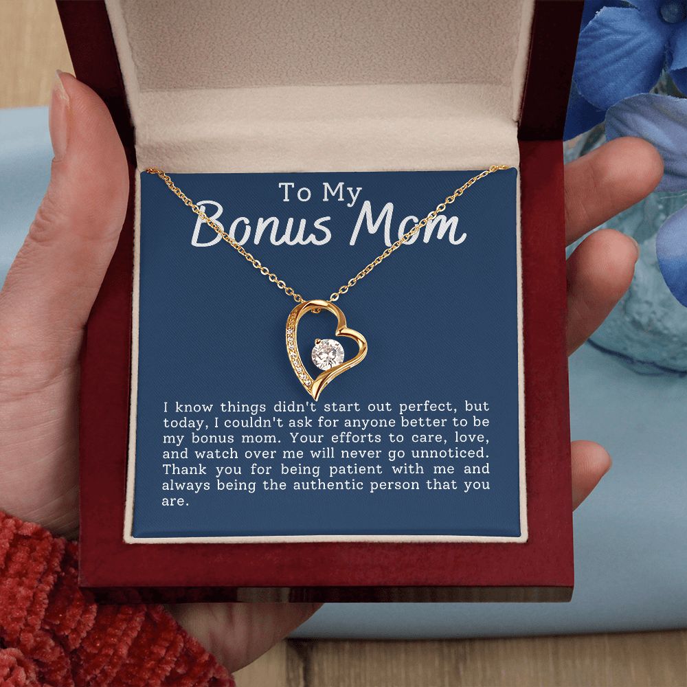 To My Bonus Mom Forever Love Necklace