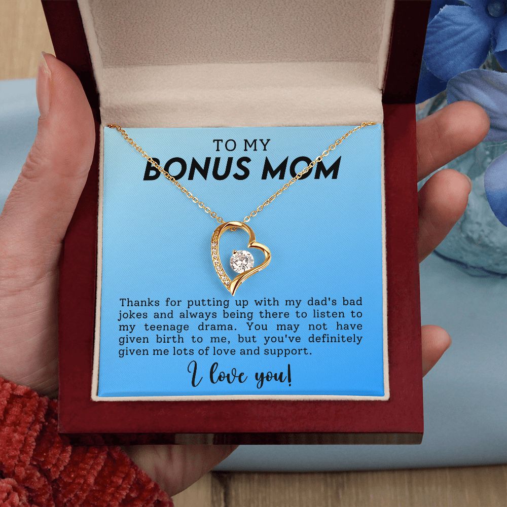 To My Bonus Mom Forever Love Necklace