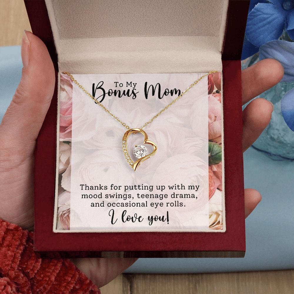 To My Bonus Mom Forever Love Necklace