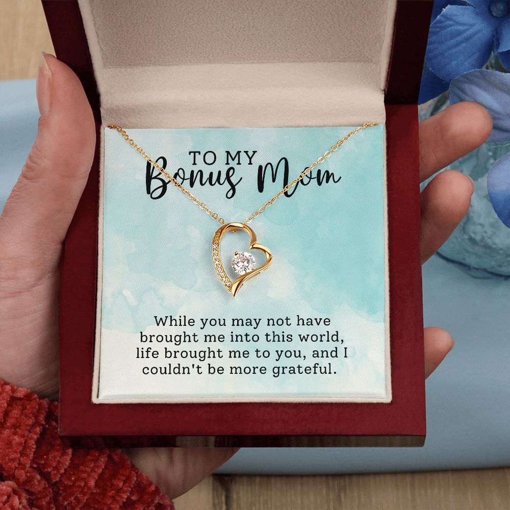 To My Bonus Mom Forever Love Necklace